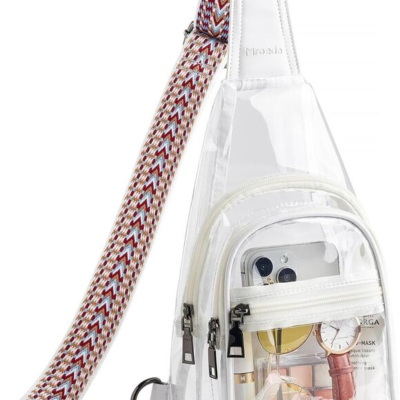 for Stadium Events Approved Clear Purses for Women Crossbody Transparent Bag Sta - Picture 1 of 8